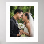 Personalisiertes Hochzeitsstift Foto und Name Prin Poster (Vorne)