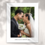 Personalisiertes Hochzeitsstift Foto und Name Prin Poster<br><div class="desc">Personalisieren Sie Ihre Hochzeit mit Foto,  Name und Jahr,  um einen einzigartigen Sake zu schaffen.</div>