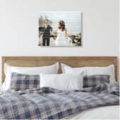 Personalisiertes Hochzeitsstift Foto & Vows Canvas Leinwanddruck (Insitu (Schlafzimmer))