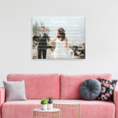 Personalisiertes Hochzeitsstift Foto & Vows Canvas Leinwanddruck (Insitu (Wohnzimmer))