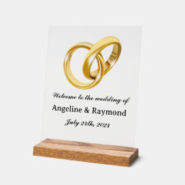 Personalisiertes Hochzeitssymbol Acrylschild