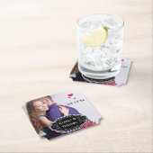 Personalisiertes Hochzeitstag Foto Moderner Tag Untersetzer (Vor Ort)