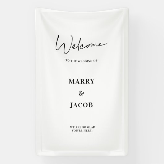 Personalisiertes Hochzeitstil Probe Party Willkomm Banner (Vertikal)