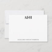 Personalisiertes Hochzeitstipendium Dankeskarte (Vorderseite)