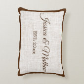 Personalisiertes Hochzeitstipendium Dekokissen (Rückseite(Vertikal))