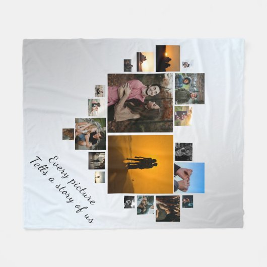 Personalisiertes Hochzeitstipendium Fleecedecke (Vorderseite (Horizontal))