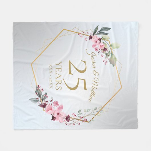 Personalisiertes Hochzeitstipendium Fleecedecke (Vorderseite (Horizontal))