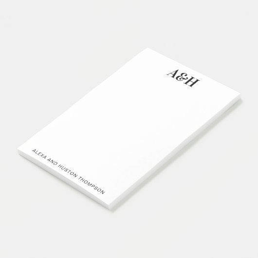 Personalisiertes Hochzeitstipendium Post-it Klebezettel (angewinkelt)