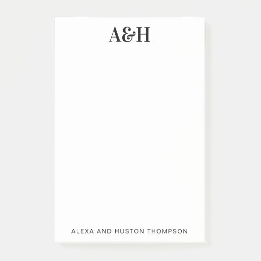 Personalisiertes Hochzeitstipendium Post-it Klebezettel (Vorderseite)