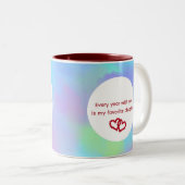 Personalisiertes Hochzeitstipendium Zweifarbige Tasse (VorderseiteRechts)