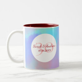 Personalisiertes Hochzeitstipendium Zweifarbige Tasse
