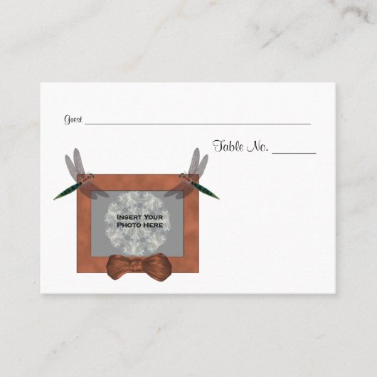 Personalisiertes Hochzeitstisch Foto Platzkarte (Vorderseite)