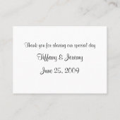 Personalisiertes Hochzeitstisch Foto Platzkarte (Rückseite)