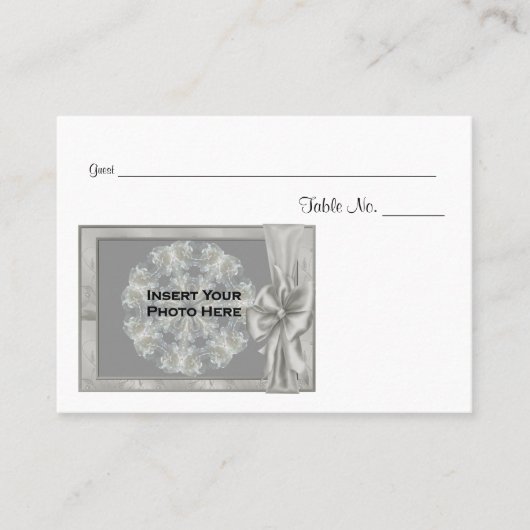 Personalisiertes Hochzeitstisch Foto Platzkarte (Vorderseite)