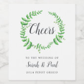 Personalisiertes Hochzeitsweinetikett Weinetikett (Einzelnes Label)