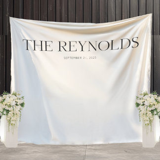 Personalisiertes Hochzeitswillkommensschild aus St Wandteppich