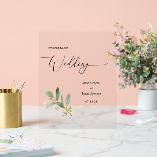 Personalisiertes Hochzeitszeichen Acrylschild (Hochzeit)