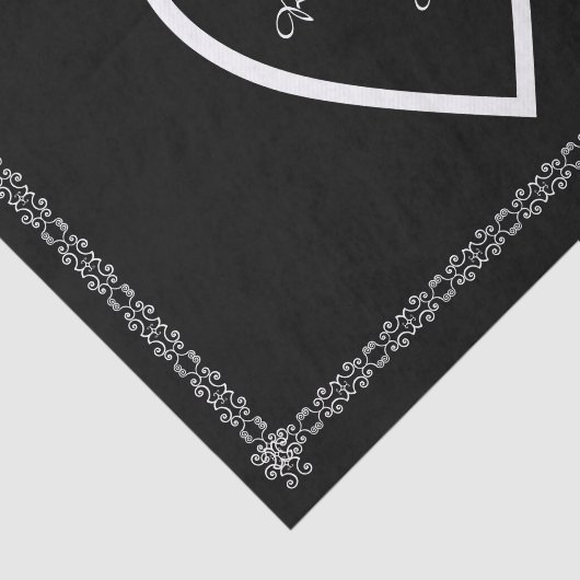 Personalisiertes Hochzeitszettel Seidenpapier (Ausschnitt)