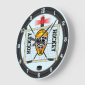 Personalisiertes Hockey Große Wanduhr (Winkel)