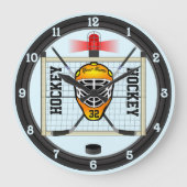Personalisiertes Hockey Große Wanduhr (Vorderseite)