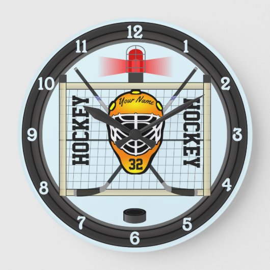Personalisiertes Hockey Große Wanduhr (Vorderseite)