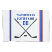 Personalisiertes Hockey-Kissen-Kasten-Set oder Kissenbezug (Vorderseite-Links)