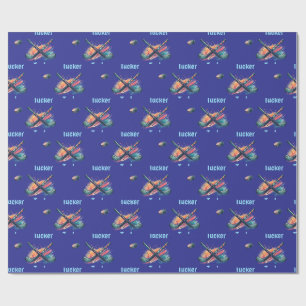 Personalisiertes Hockey-Name-Verpackungspapier Rol Geschenkpapier