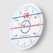 Personalisiertes Hockey-Rink-Diagramm Große Wanduhr (Winkel)