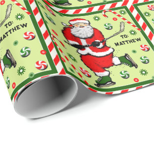 Personalisiertes Hockey-Urlaubsgeschenk Geschenkpapier
