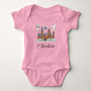 Personalisiertes Hogwarts-Schloss Baby Strampler