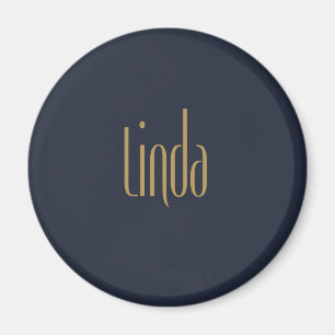 Personalisiertes hohes Eleganz-Gold Linda Magnet