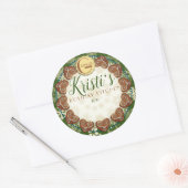 Personalisiertes Holiday Baking Lebkuchen Runder Aufkleber (Umschlag)