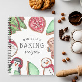 Personalisiertes Holiday Cookie Backrezeption Notizblock