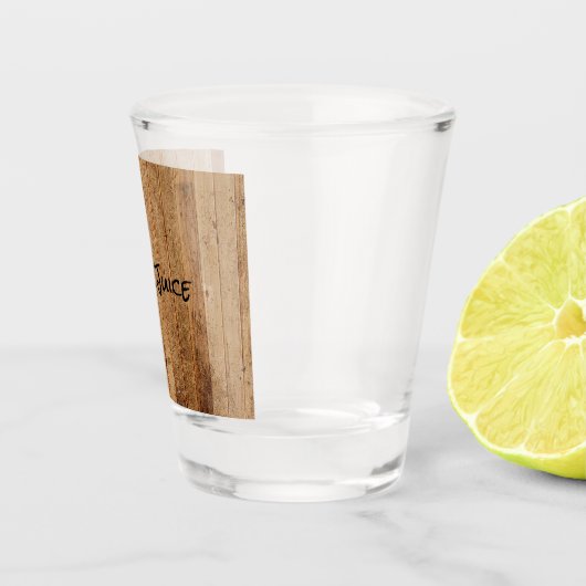 Personalisiertes Holz Rustikaler Country Brown Bla Schnapsglas (Rechts)