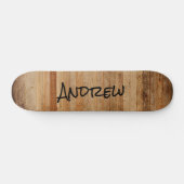 Personalisiertes Holz Rustikales Land braunes Schw Skateboard (Horizontal)