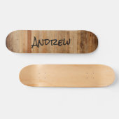 Personalisiertes Holz Rustikales Land braunes Schw Skateboard (Horizontal)