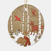 Personalisiertes Holz Weihnachtsgeschenk Keramik O Ornament (Links)