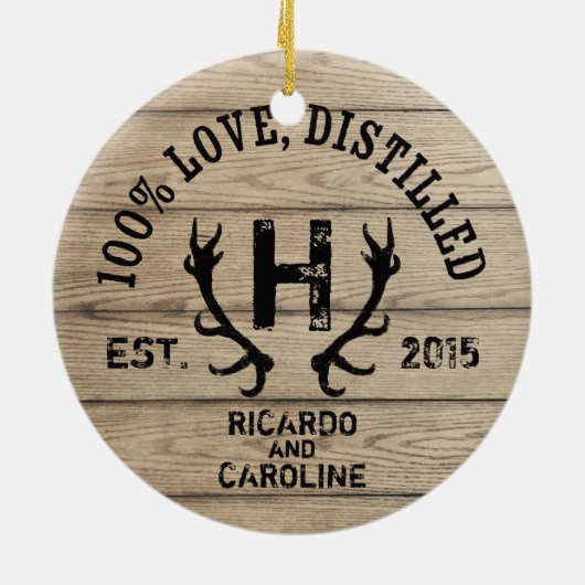 Personalisiertes hölzernes keramikornament (Hinten)