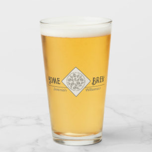 Personalisiertes Home Brew Pub Bierglas Glas