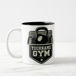 Personalisiertes Home-GYM-Kettlebell-Fitness-Train Zweifarbige Tasse