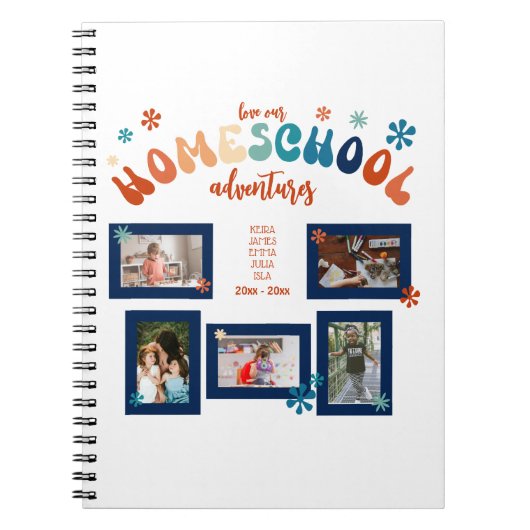 Personalisiertes Homeschool Foto Collage Scrapbook Notizblock (Vorderseite)