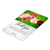 Personalisiertes horizontales Foto vielen Dank Magnet (Linke Seite)