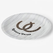 Personalisiertes Horseshoe Pappteller (Schrägansicht)