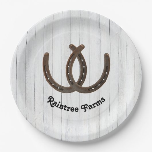 Personalisiertes Horseshoe Pappteller (Vorderseite)