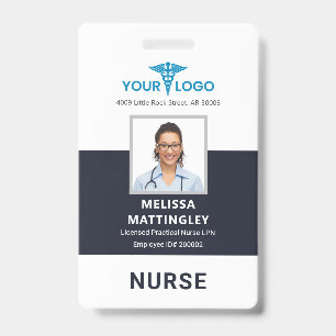 Personalisiertes Hospital-Logo und Mitarbeiter-Fot Ausweis