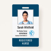 Personalisiertes Hospital-Logo und Mitarbeiter-Fot Ausweis (Vorderseite)