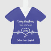 Personalisiertes Hospital-Logo und Name Weihnachte Ornament (Vorderseite)