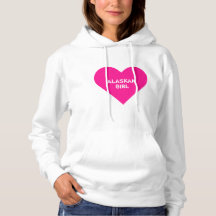 Personalisiertes Hot Pink Alaskan Girl Herz