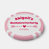 Personalisiertes Hot Pink Bachelorette/Brautparty Pokerchips (Einzeln)