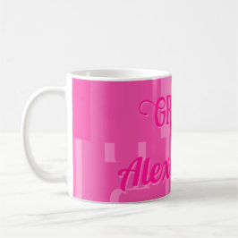 Personalisiertes Hot Pink Kaffeetasse